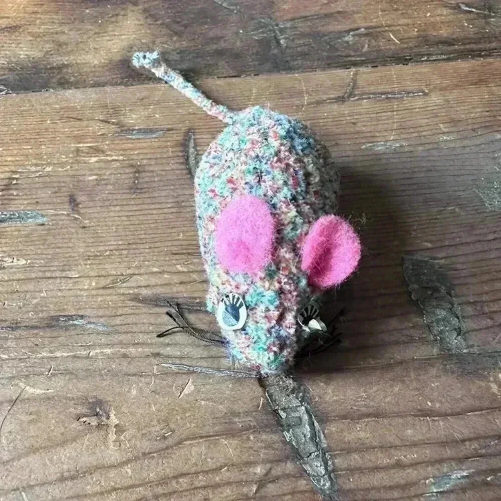 Pink Multi-Color Cat Toy Mouse NWOT
